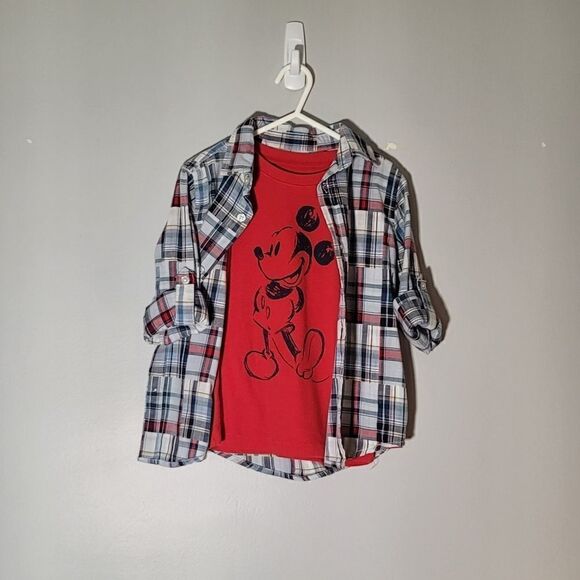 Boys thermal top and long sleeve button down shirt 4T - Picture 3 of 10